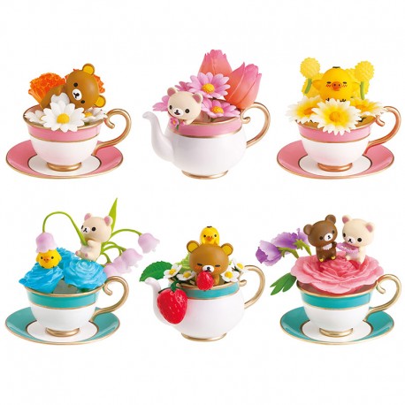 Re-Ment Miniature Sanrio Rilakkuma Flower Tea Cup Set # 2 Margaret & Tulip