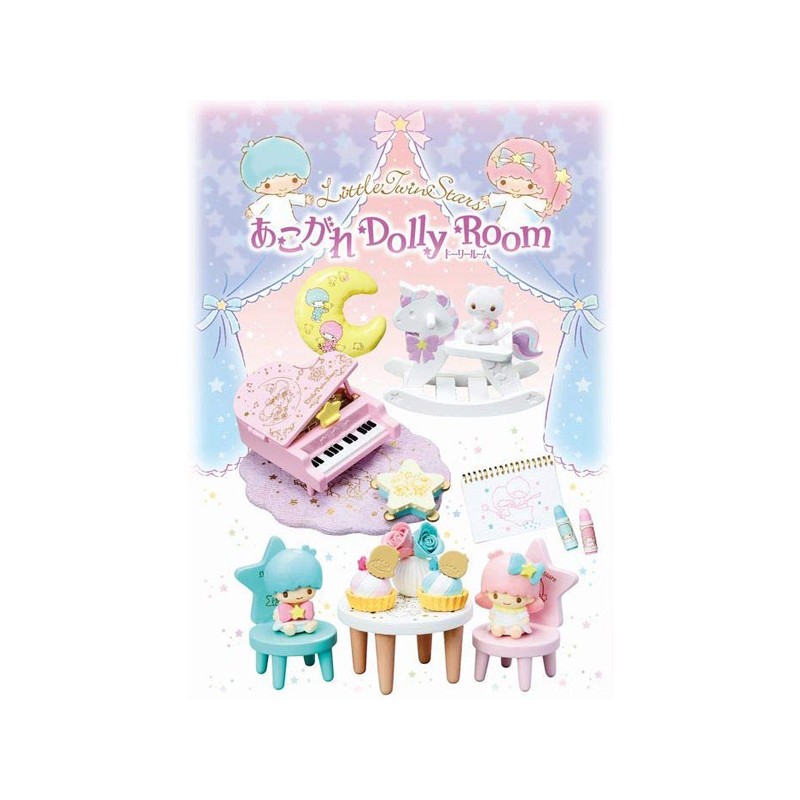 Re-Ment Miniature Sanrio Little Twin Stars Dolly Room Full set of 8 pieces 
