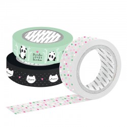 Set Washi Tapes Panda Loves Bamboo