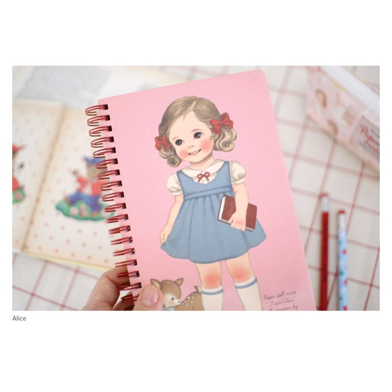 Paper Doll Mate Spring Notebook - Kawaii Panda - Making Life Cuter