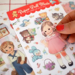 Paper Doll Mate Stickers Set