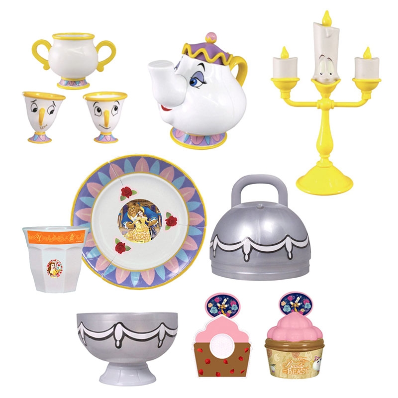 beauty and the beast miniature tea set