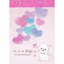 Fluffy Puppy Mini Memo Pad