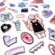 Pink Chu Cry Baby Puffy Stickers