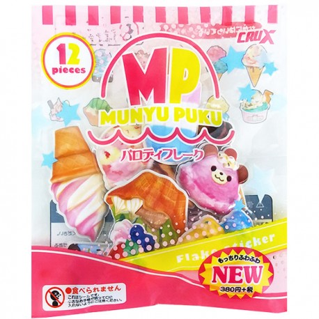 Munyu Puku Ice Creams Puffy Stickers Sack