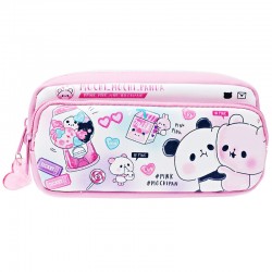 Mochi Panda Pink 2-Pocket Pen Pouch