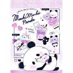 Mini Bloco Notas Mochi Panda Purple