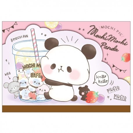 Mochi Panda Bubble Tea Die-Cut Memo Pad