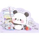 Mochi Panda Bubble Tea Die-Cut Memo Pad