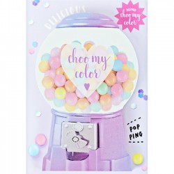 Choo My Color Candy Machine Die-Cut Memo Pad