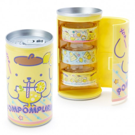 Soda Can Pompom Purin Washi Tapes Set