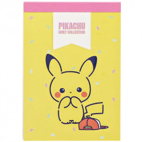 Pikachu Girly Collection Mini Memo Pad