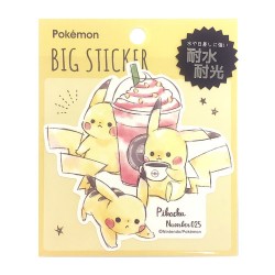 Pikachu Frappuccino Big Deco Sticker