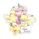 Sticker Big Deco Pikachu Frappuccino