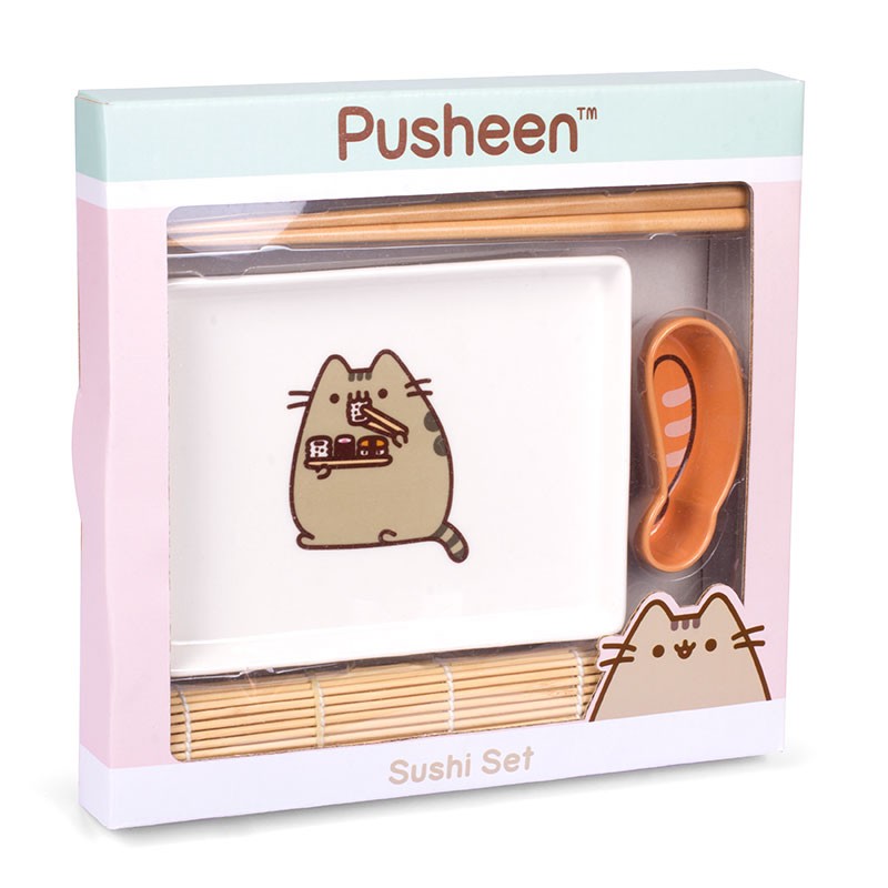 140 x 210 x 20 cm Multi-Colour Pusheen Our Name is Mud Sushi Plate Set Stoneware