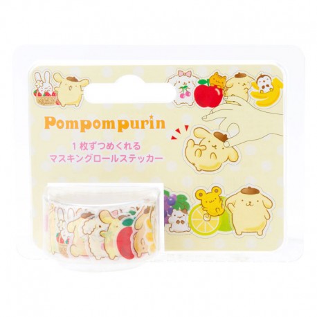 Washi Tape Peel-Off Pompom Purin Fruits