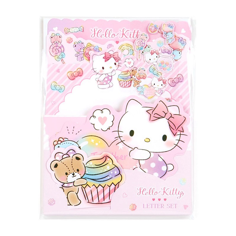 Sanrio Hello Kitty Stickers Die Cut Card Candy Cane 
