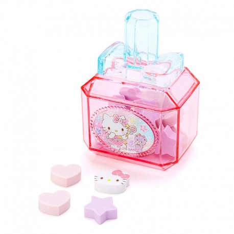 Japanese Erasers Hello Kitty and Cute Aquarium.With storage box. 