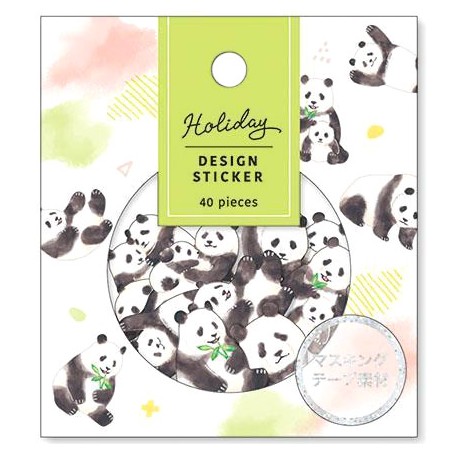 Holiday Pandas Stickers Sack