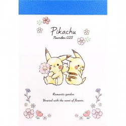 Mini Bloco Notas Pikachu Romantic Garden