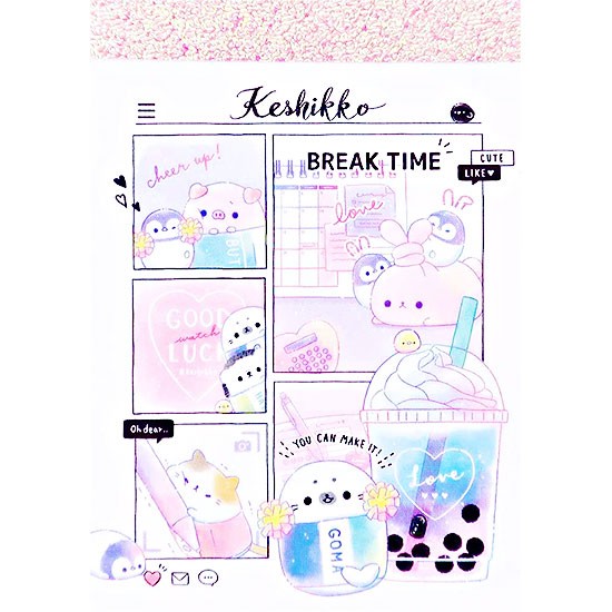 Keshikko Puffy Stickers - Kawaii Panda - Making Life Cuter