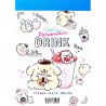 Mini Bloc Notas Pompom Purin Drink