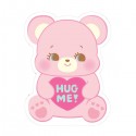 Hug Me! Heart Bear Removable Die-Cut Sticker