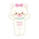 Hug Me! Kitty Removable Die-Cut Sticker