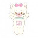 Hug Me! Kitty Removable Die-Cut Sticker