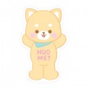 Hug Me! Shiba Puppy Removable Die-Cut Sticker