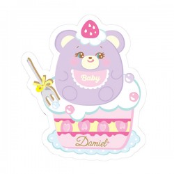 Die-cut sticker, Cute kawaii Panda cub sticker, whit