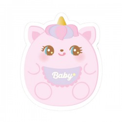Hug Me! Baby Unicorn Removable Die-Cut Sticker