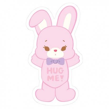 Hug Me! Bunny Removable Die-Cut Sticker