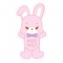 Hug Me! Bunny Removable Die-Cut Sticker