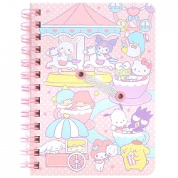 Sanrio Characters Amusement Park B7 Mini Notebook