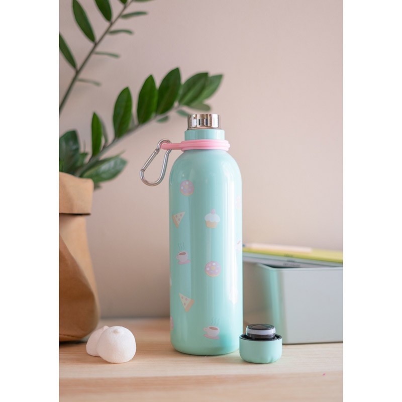 Pusheen Foodie Cat Stainless Steel Hot & Cold Thermal Insulated Drinks Bottle 