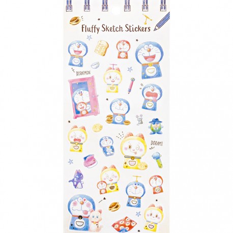 Doraemon Fluffy Sketch Stickers