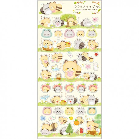 Kokoro Araiguma Hugs Forest Stickers