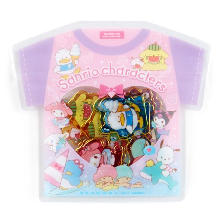 Saco Stickers Summer T-Shirt Sanrio Characters Vacation