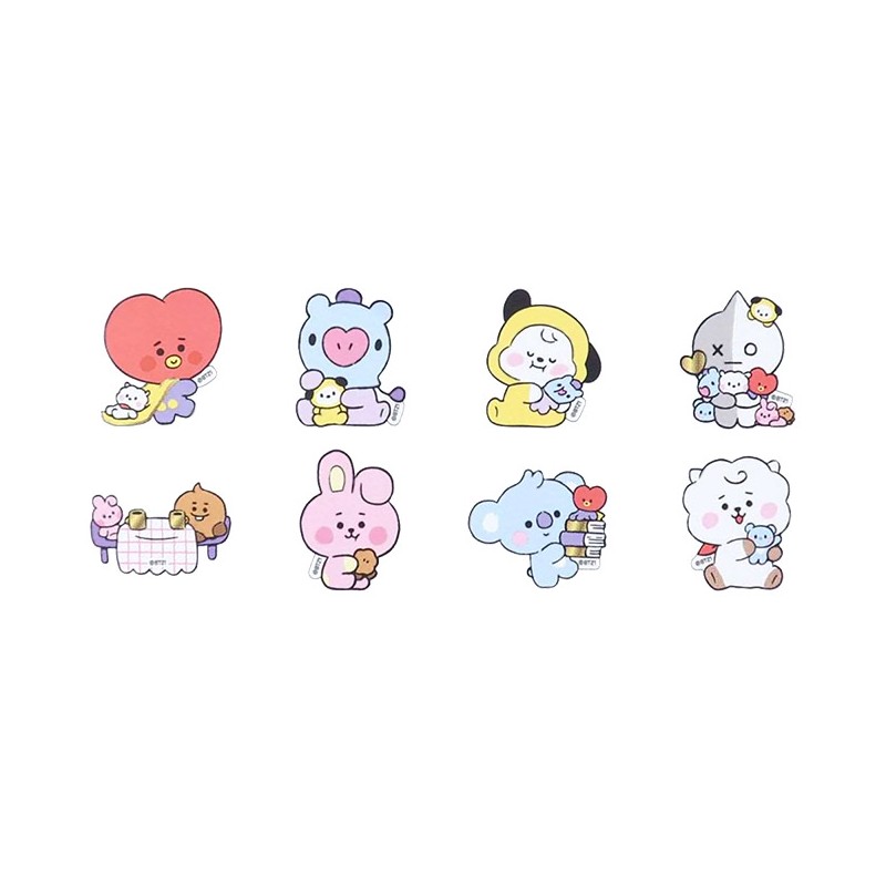 BT21 My Little Buddy Stickers Sack - Kawaii Panda - Making Life Cuter