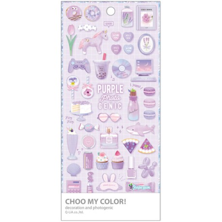 Choo My Color Purple Photogenic Stickers 