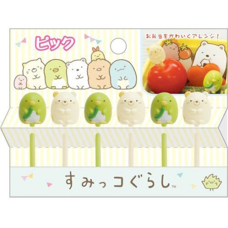 Sumikko Gurashi Neko & Penguin Food Pick Set