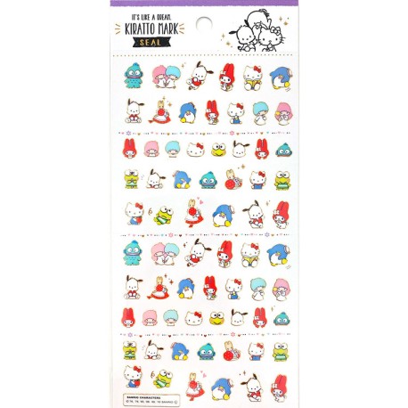 Sanrio Characters Kiratto Mark Stickers Together