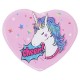 Unicorn Cheer Heart Button Badge