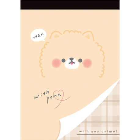 Mini Bloco Notas With You Animal Pomerarian