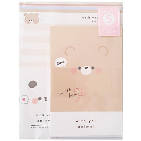 Set Cartas With You Animal Bear