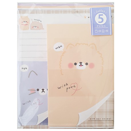 With You Animal Pomerarian Letter Set