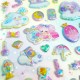 Crystal Cloud Puffy Stickers