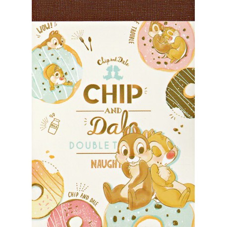 Mini Bloco Notas Chip & Dale Donuts