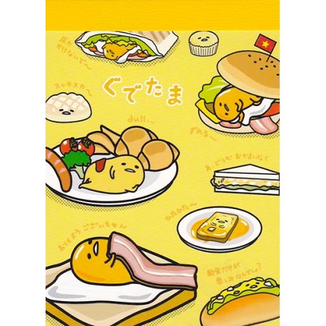 Egg with Spring Petals Sanrio Gudetama Lazy Egg A5 Lined Notebook Note Pad 